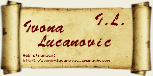 Ivona Lučanović vizit kartica